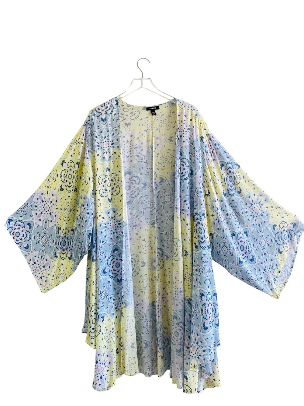 Torrid Floral Patch Open Front Lightweight Kimono Duster Size 5/6
